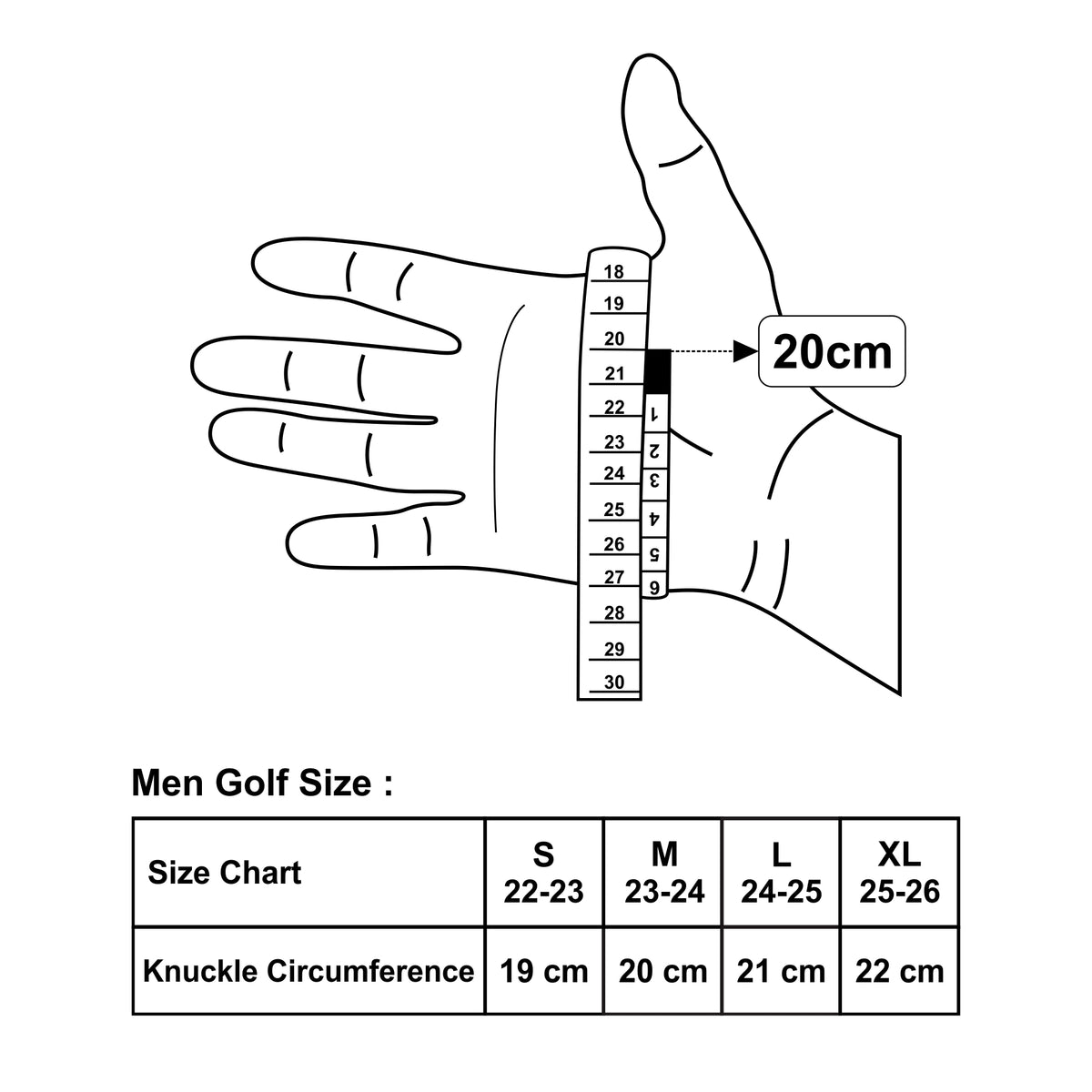 Zuna Gloves Men Eagle Golf Gloves / Sarung tangan Golf / Sebelah kiri / Anti Slip