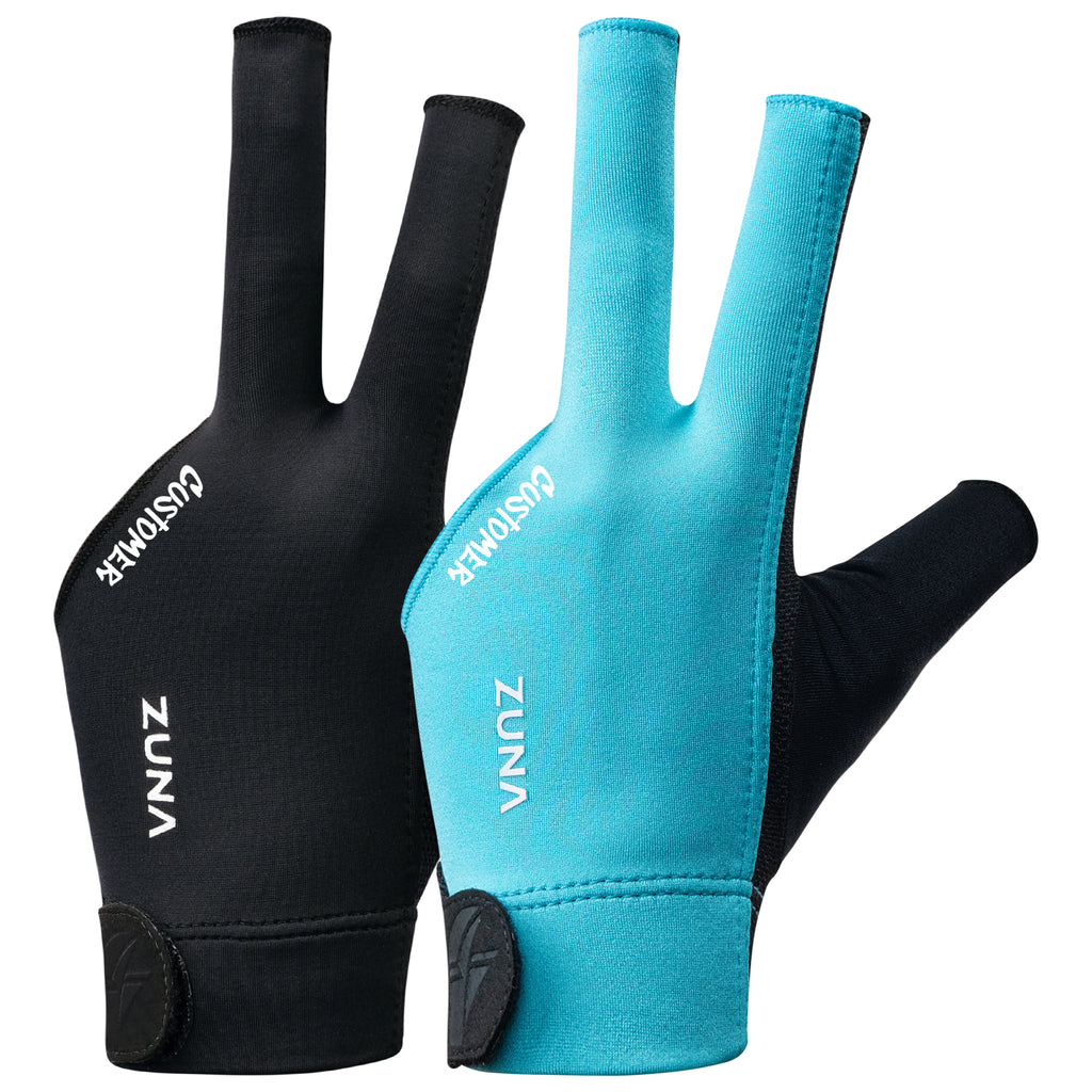 Customize Zuna Gloves Billiard Unisex Welly Half Finger