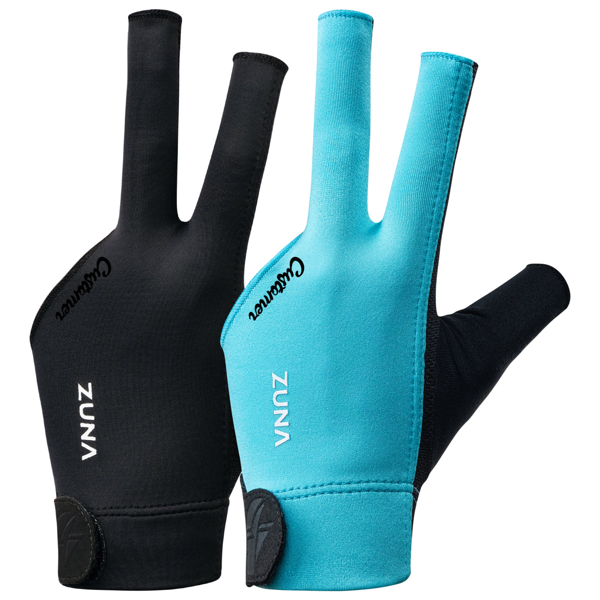 Customize Zuna Gloves Billiard Unisex Welly Half Finger