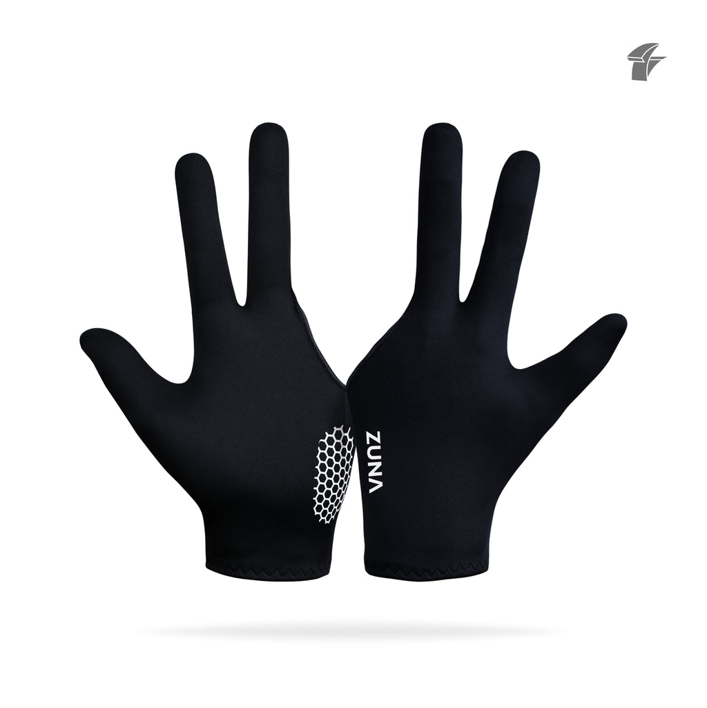 Customize Zuna Gloves Billiard Unisex Full Finger Cue - Sarung Tangan Billiard Custom Nama