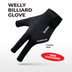 Customize Zuna Gloves Billiard Unisex Welly Half Finger