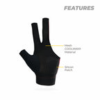 Dezz Half Finger Billiard Gloves