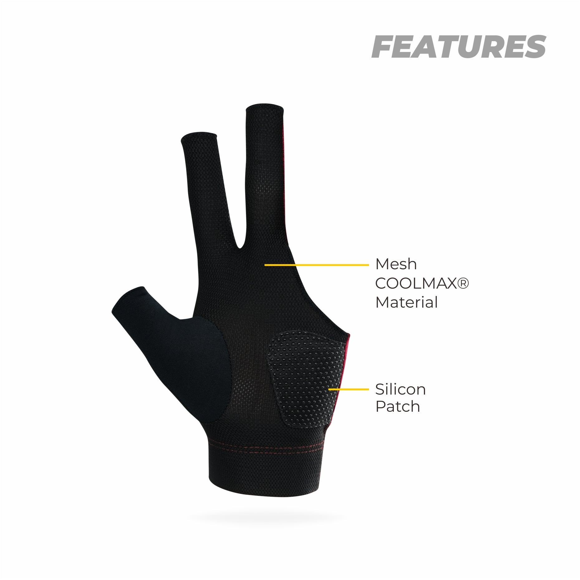 Dezz Half Finger Billiard Gloves