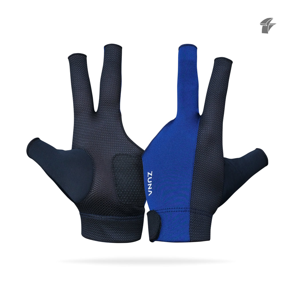Customize Zuna Gloves Billiard Unisex Dezz Half Finger - Sarung Tangan Billiard Custom Nama