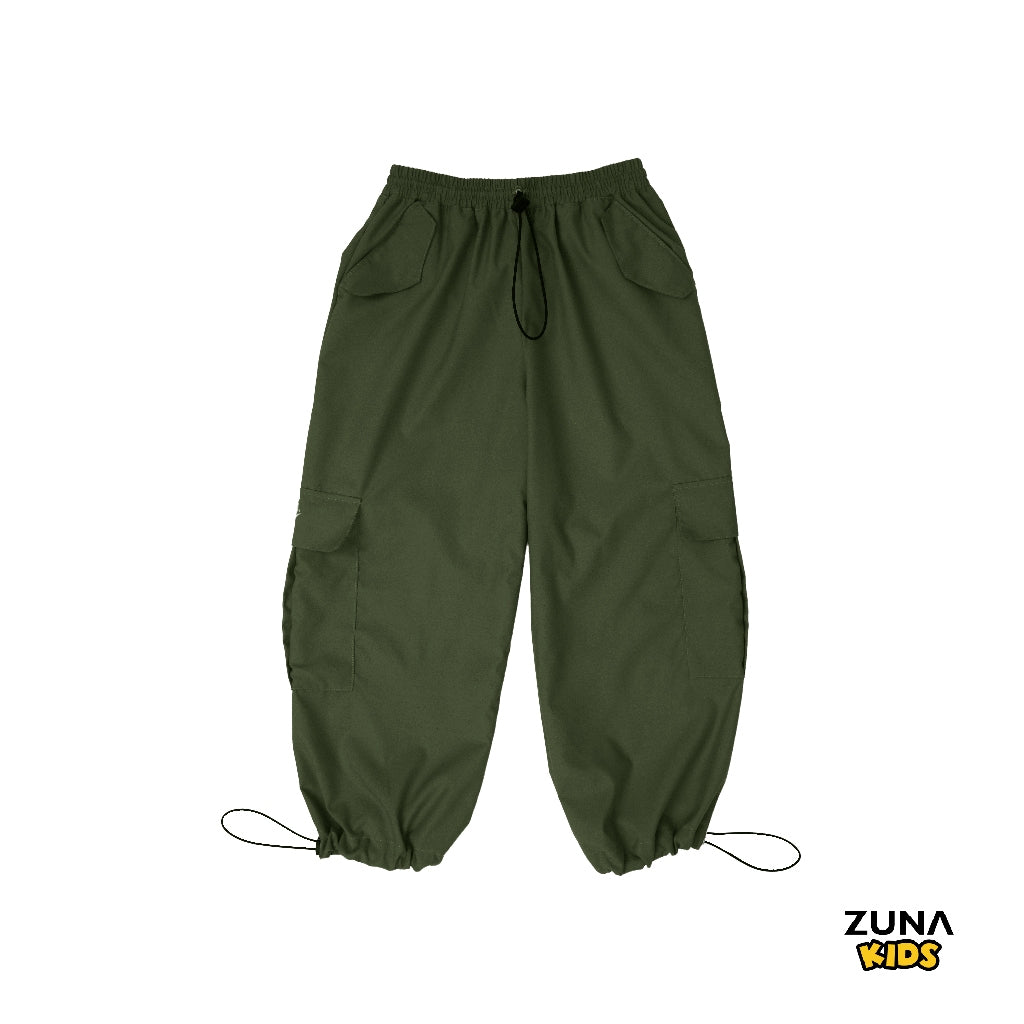 Zuna Kids Oshea Active Wear Cargo Pants / Celana Kargo Serut Panjang Anak Tahan Air